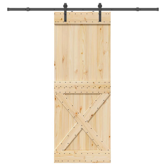 Schiebetür mit Beschlag 85x210 cm Massivholz Kiefer