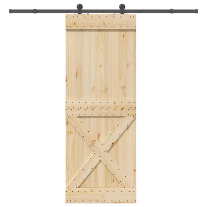Schiebetür mit Beschlag 85x210 cm Massivholz Kiefer