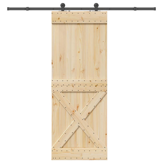 Schiebetür mit Beschlag 85x210 cm Massivholz Kiefer