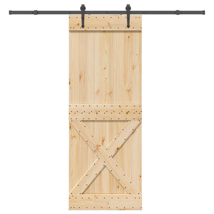 Schiebetür mit Beschlag 85x210 cm Massivholz Kiefer