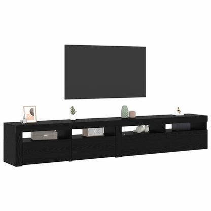 TV-Schränke 2 pcs Schwarze Eiche 240 x 35 x 40 cm Holzwerkstoff