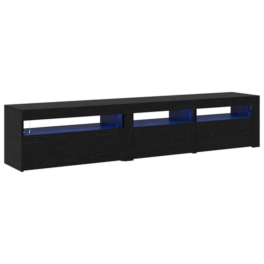 TV-Schränke 2 pcs Schwarze Eiche 195 x 35 x 40 cm Holzwerkstoff