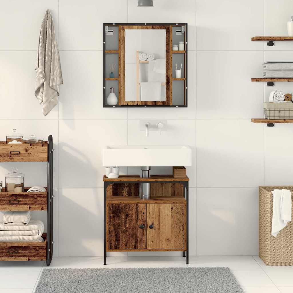 Badezimmermöbel Set 2 pcs Braun 60 x 30 x 60 cm Holzwerkstoff