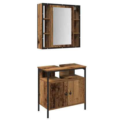 Badezimmermöbel Set 2 pcs Braun 60 x 30 x 60 cm Holzwerkstoff