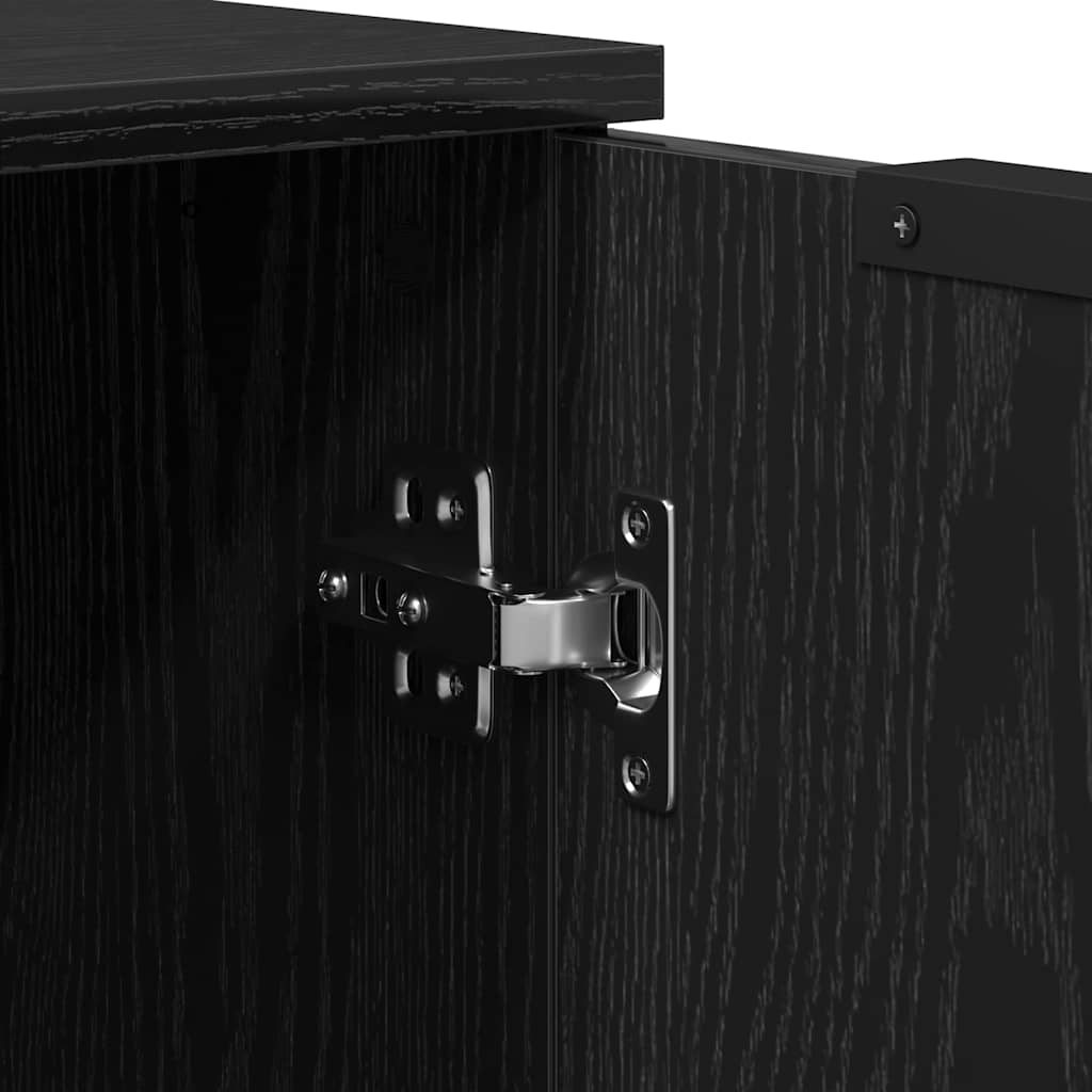 Sideboard Schwarze Eiche 180 x 30 x 70 cm Holzwerkstoff