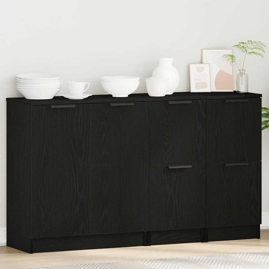 Sideboard Schwarze Eiche 180 x 30 x 70 cm Holzwerkstoff