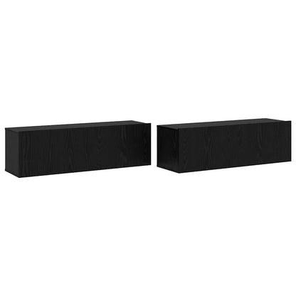 TV-Schranksystem 3 pcs Schwarze Eiche 200 x 30 x 30 cm