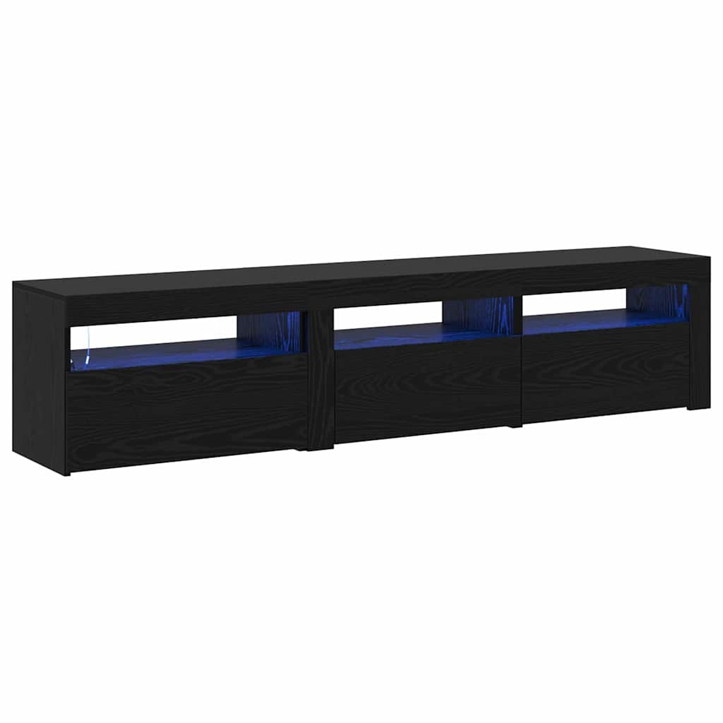 TV-Schränke 2 pcs Schwarze Eiche 180 x 35 x 40 cm Holzwerkstoff