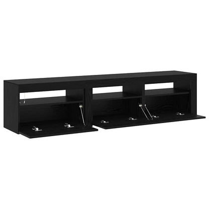 TV-Schränke 2 pcs Schwarze Eiche 180 x 35 x 40 cm Holzwerkstoff
