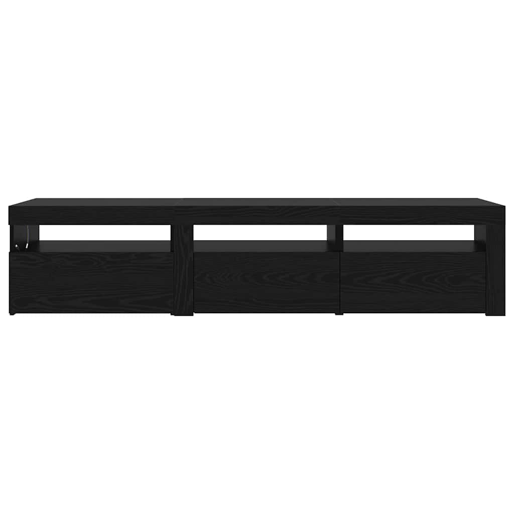 TV-Schränke 2 pcs Schwarze Eiche 180 x 35 x 40 cm Holzwerkstoff