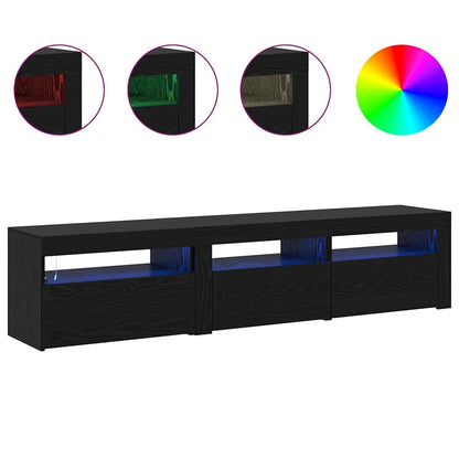 TV-Schränke 2 pcs Schwarz Eichen-Optik 180 x 35 x 40 cm