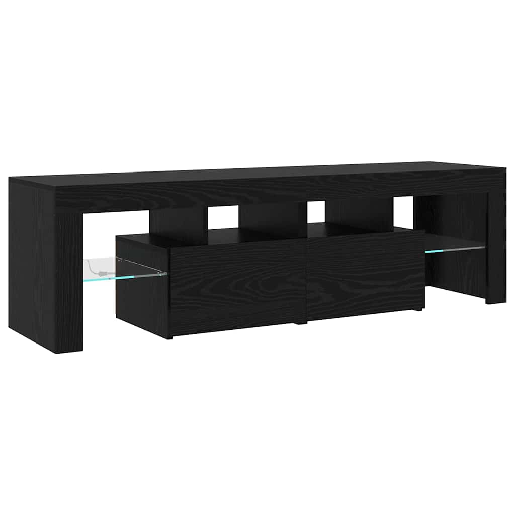 TV-Schränke 2 pcs Schwarze Eiche 260 x 36.5 x 40 cm