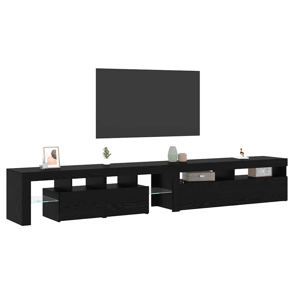 TV-Schränke 2 pcs Schwarze Eiche 260 x 36.5 x 40 cm