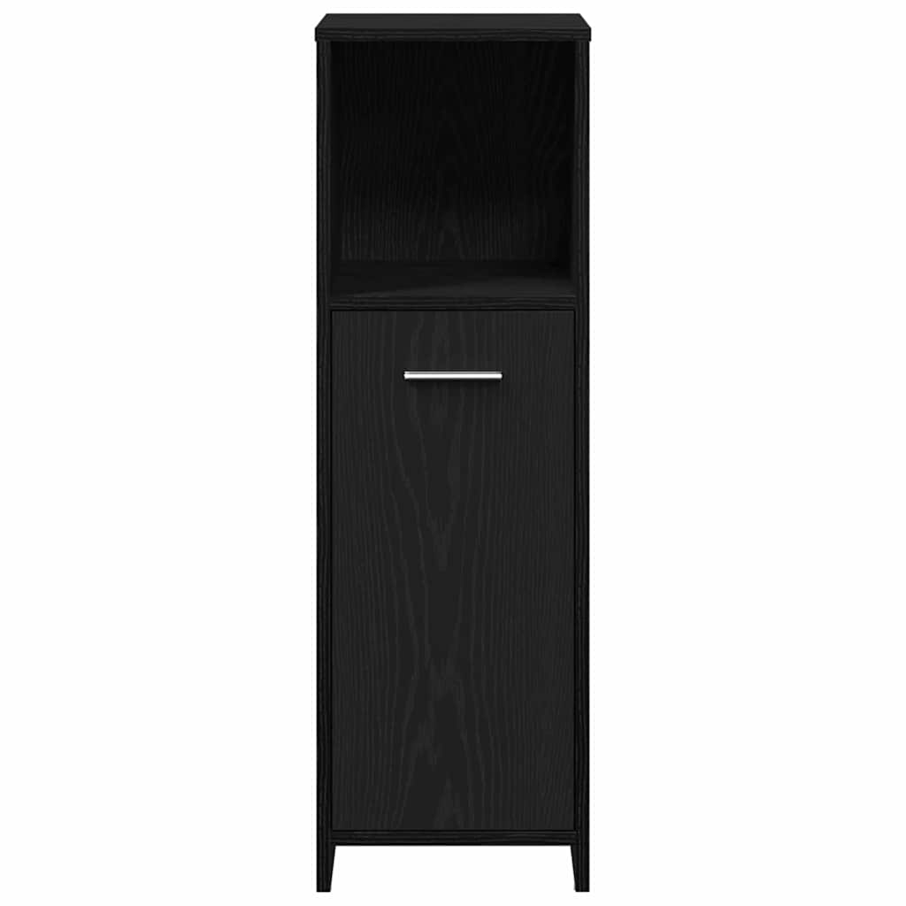 Badezimmermöbelset 3 pcs Schwarz Eichen-Optik 60 x 33 x 60 cm
