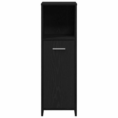 Badezimmermöbelset 3 pcs Schwarz Eichen-Optik 60 x 33 x 60 cm