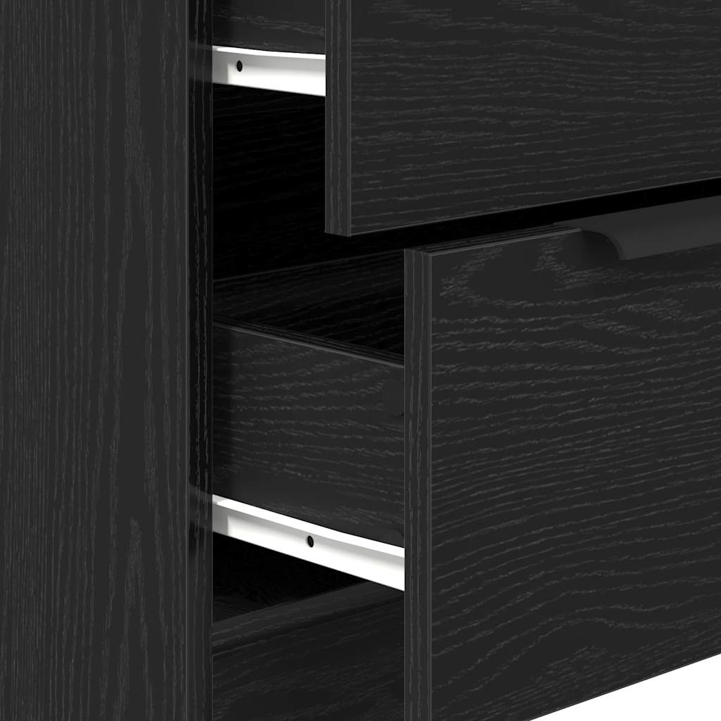 Sideboard Schwarze Eiche 180 x 30 x 70 cm Holzwerkstoff