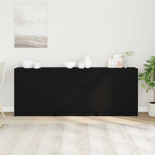 Sideboard Schwarze Eiche 180 x 30 x 70 cm Holzwerkstoff
