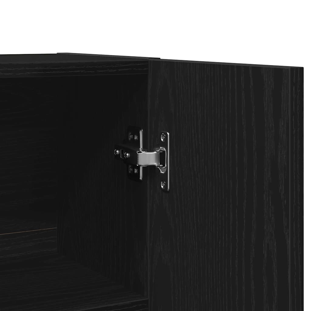 Waschmaschinenschrank 2 pcs Schwarze Eiche