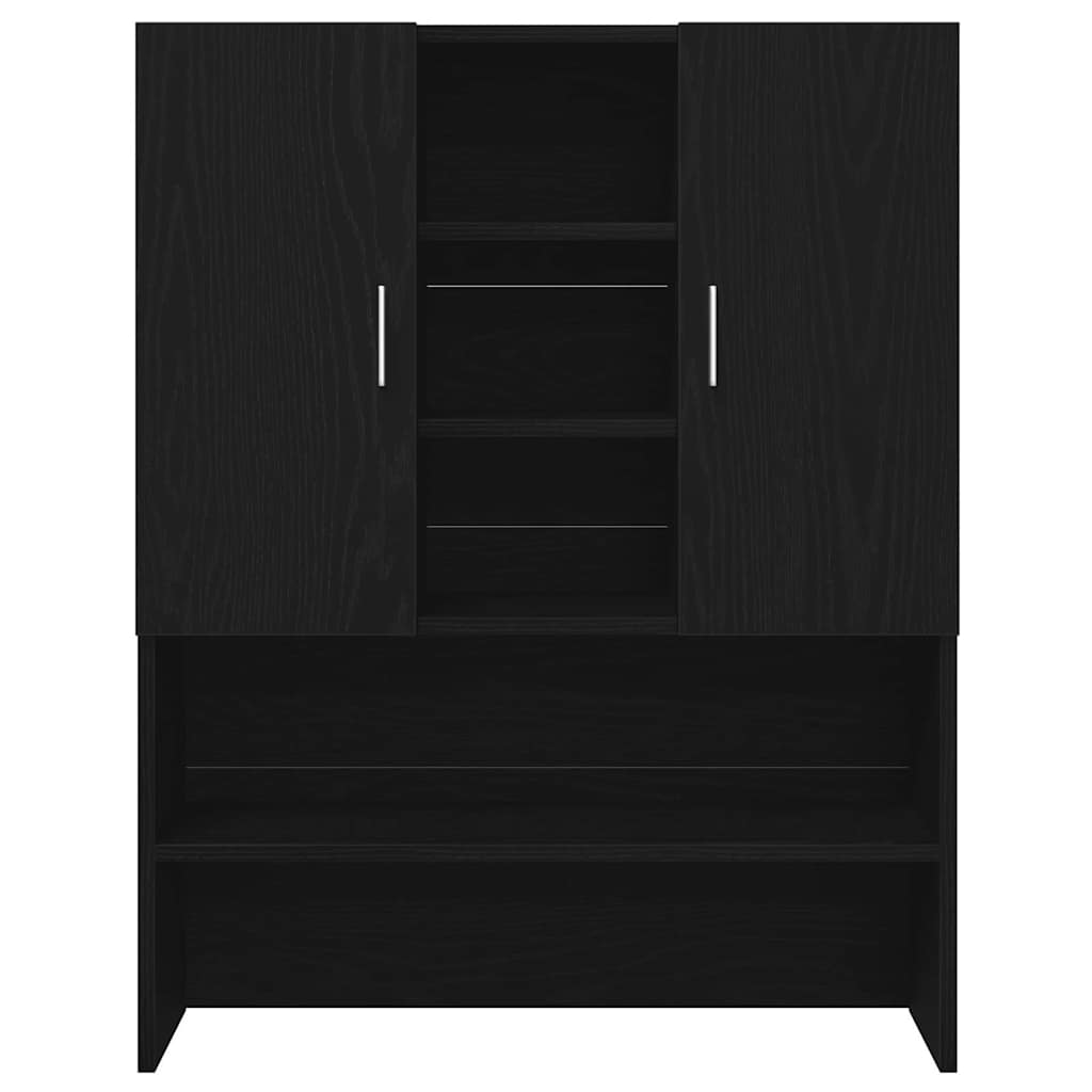 Waschmaschinenschrank 2 pcs Schwarze Eiche