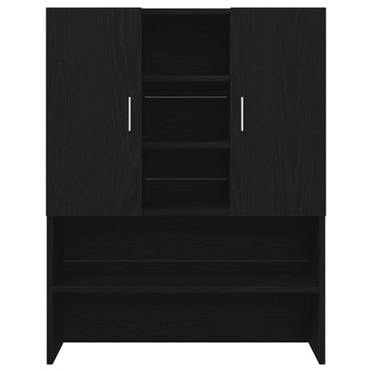 Waschmaschinenschrank 2 pcs Schwarze Eiche