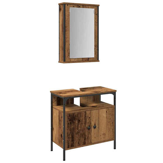 Badezimmermöbel Set 2 pcs Braun 60 x 30 x 60 cm Holzwerkstoff