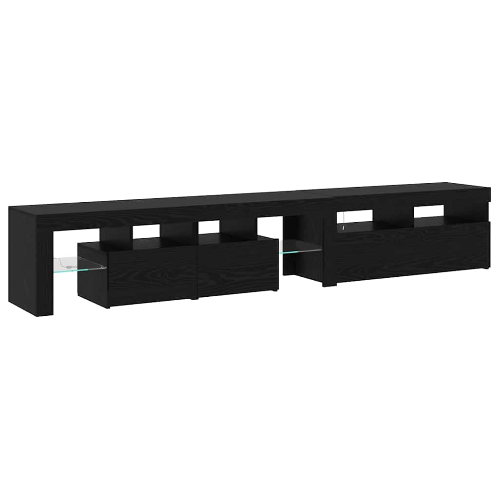 TV-Schränke 2 pcs Schwarze Eiche 290 x 36,5 x 40 cm