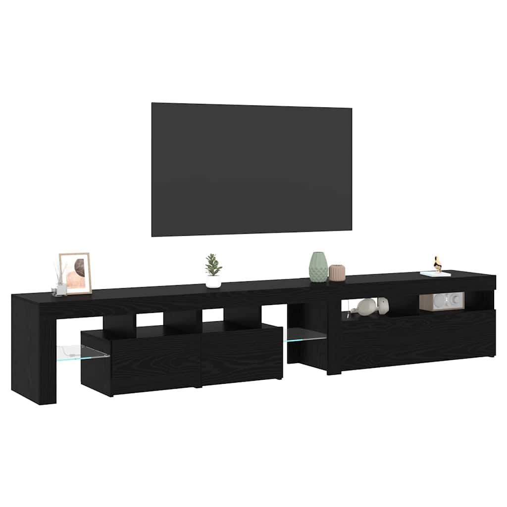 TV-Schränke 2 pcs Schwarze Eiche 290 x 36,5 x 40 cm