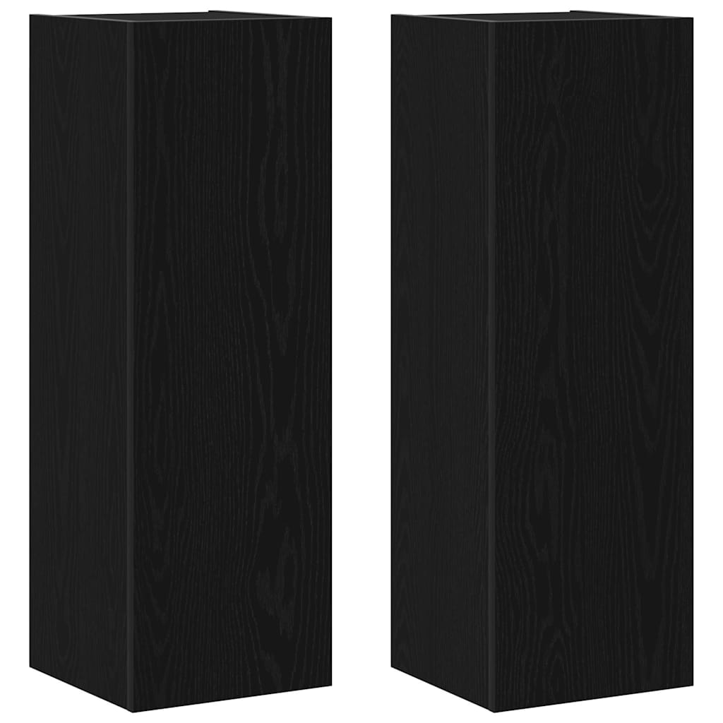 TV-Möbel-Set Wandmontiert 8 pcs Schwarze Eiche 100 x 30 x 30 cm