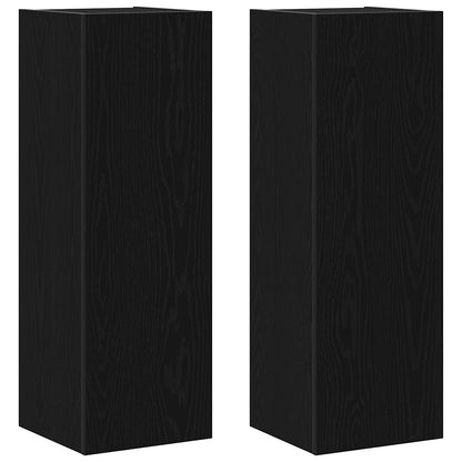 TV-Möbel-Set Wandmontiert 8 pcs Schwarze Eiche 100 x 30 x 30 cm