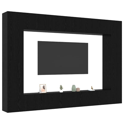TV-Möbel-Set Wandmontiert 8 pcs Schwarze Eiche 100 x 30 x 30 cm