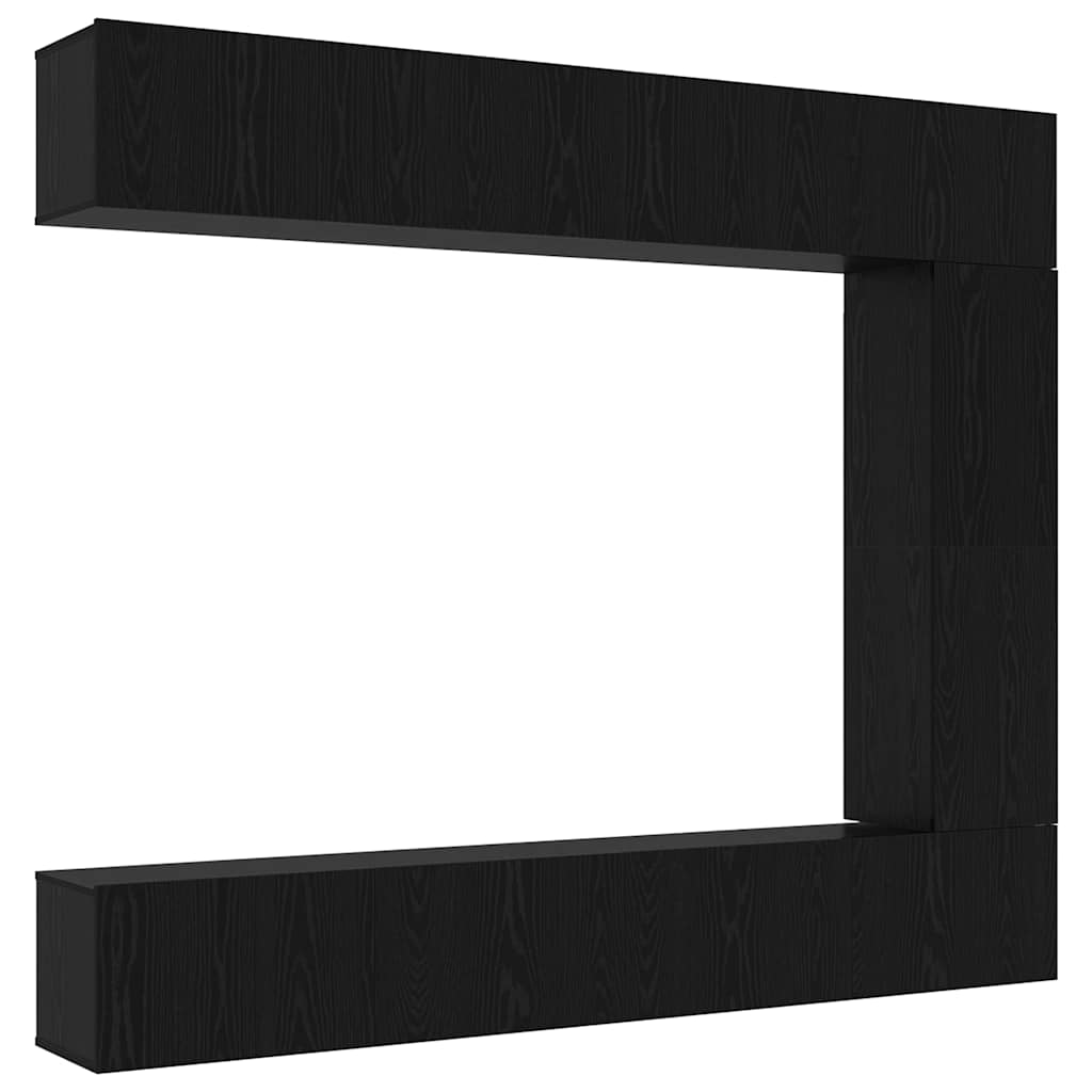 TV-Möbel-Set Wandmontiert 5 pcs Schwarze Eiche 100 x 30 x 30 cm