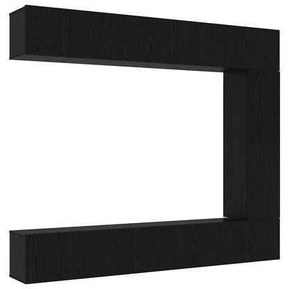 TV-Möbel-Set Wandmontiert 5 pcs Schwarze Eiche 100 x 30 x 30 cm