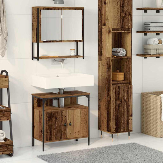 Badezimmermöbel Set 2 pcs Braun 60 x 30 x 60 cm Holzwerkstoff