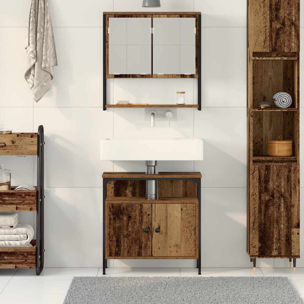 Badezimmermöbel Set 2 pcs Braun 60 x 30 x 60 cm Holzwerkstoff