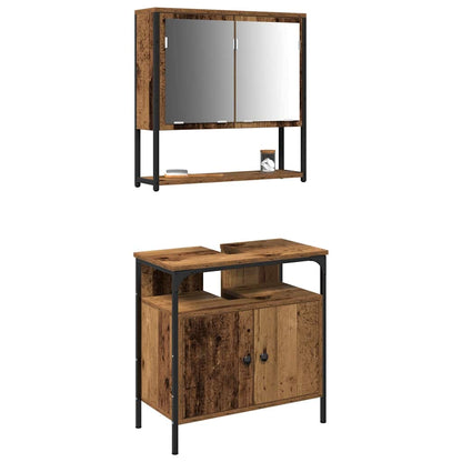 Badezimmermöbel Set 2 pcs Braun 60 x 30 x 60 cm Holzwerkstoff