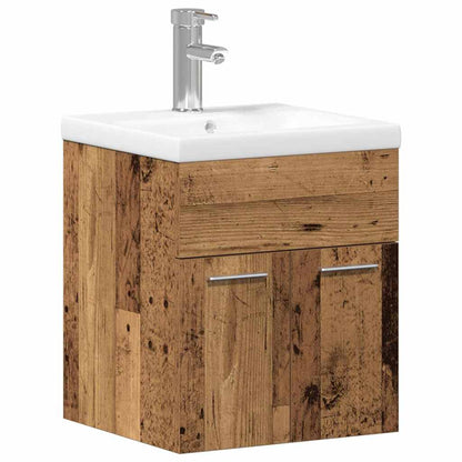 Badezimmermöbelset Wandmontiert 3 pcs Altholz 41 x 38,5 x 46 cm