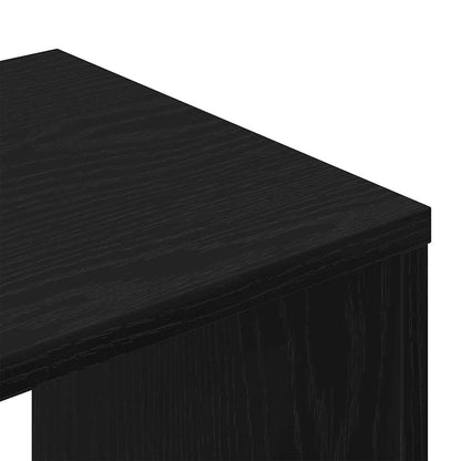 3-teiliges TV-Schrank-Set, wandmontiert, aus schwarzem Eichenfurnier