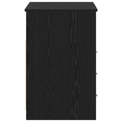 Schreibtisch 2 pcs Schwarz Eichen-Optik 140 x 50 x 76 cm