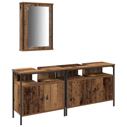 Badezimmer Waschbeckenmöbel mit Tür 3 pcs Braun 80 x 30 x 60 cm
