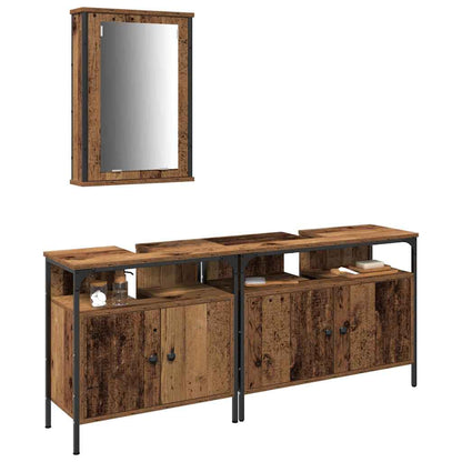 Badezimmer Waschbeckenmöbel mit Tür 3 pcs Braun 80 x 30 x 60 cm