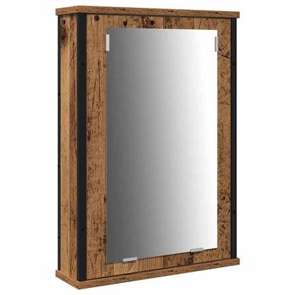 Badezimmermöbel Set mit Regal 3 pcs Altholz 33 x 33 x 185.5 cm