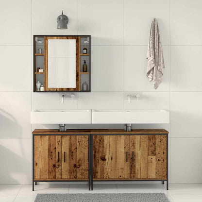 Badezimmermöbel Set 3 pcs Braun 60 x 16 x 60 cm Holzwerkstoff
