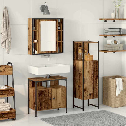 Badezimmermöbel Set 3 pcs Braun 60 x 30 x 60 cm Holzwerkstoff