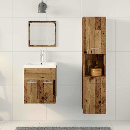 Badezimmermöbel Set mit Regal 4 pcs Altholz 41 x 38,5 x 46 cm