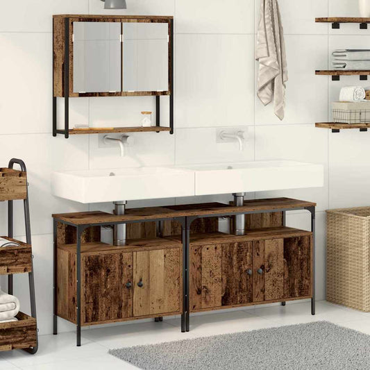 Badezimmermöbel Set 3 pcs Braun 80 x 30 x 60 cm Holzwerkstoff