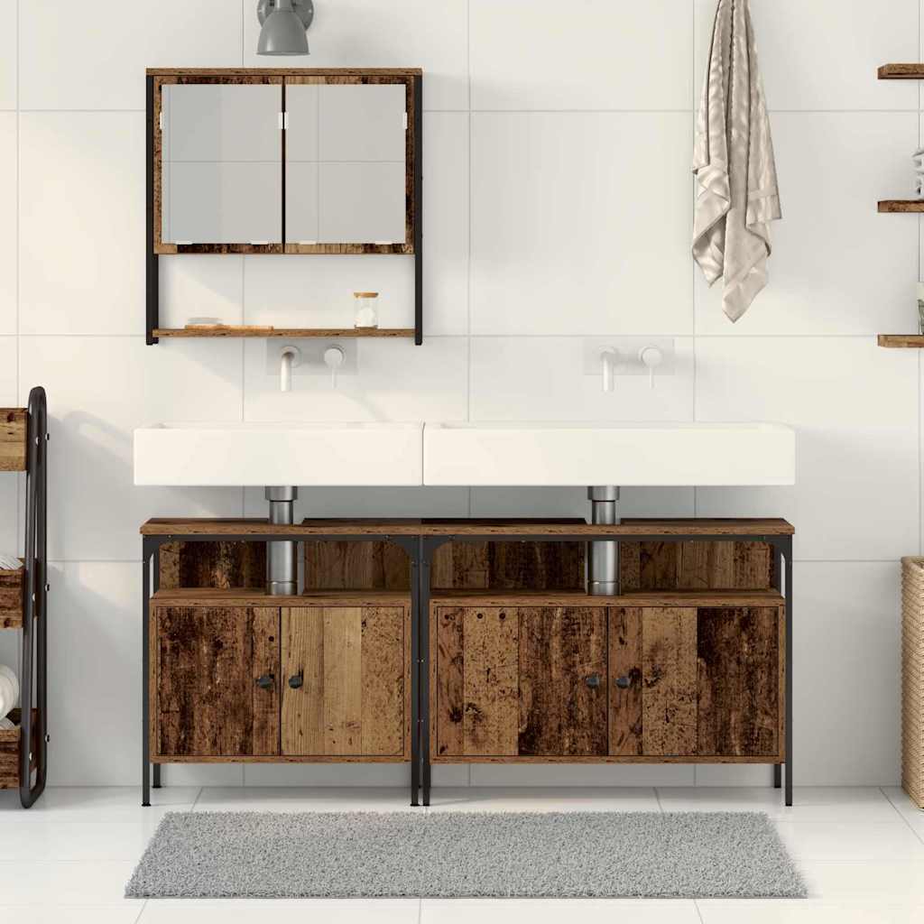 Badezimmermöbel Set 3 pcs Braun 80 x 30 x 60 cm Holzwerkstoff
