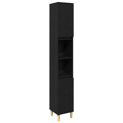 Badezimmermöbel Set 3 pcs Schwarz 60 x 30 x 60 cm Holzwerkstoff