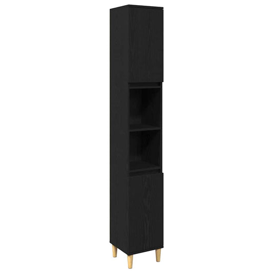Badezimmermöbel Set 3 pcs Schwarz 60 x 30 x 60 cm Holzwerkstoff