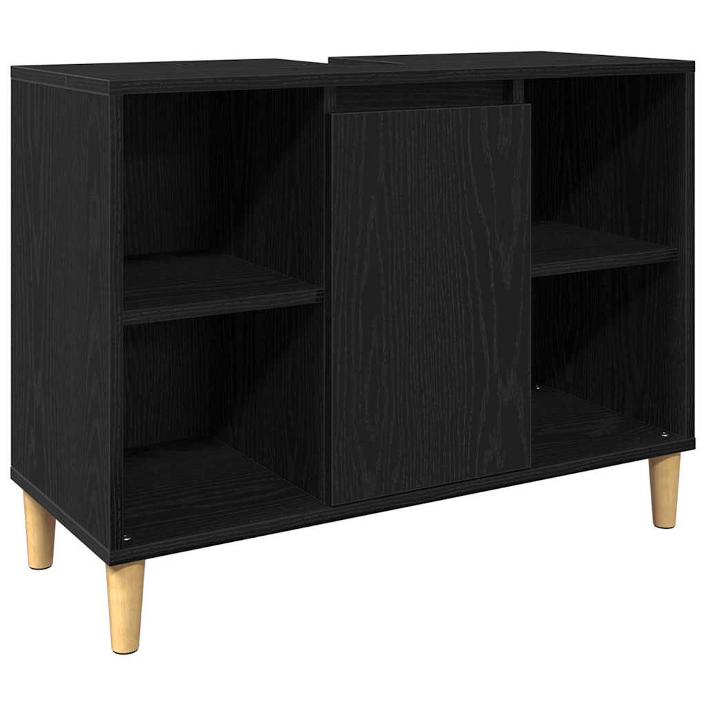 Badezimmermöbel Set 3 pcs Schwarz 60 x 30 x 60 cm Holzwerkstoff