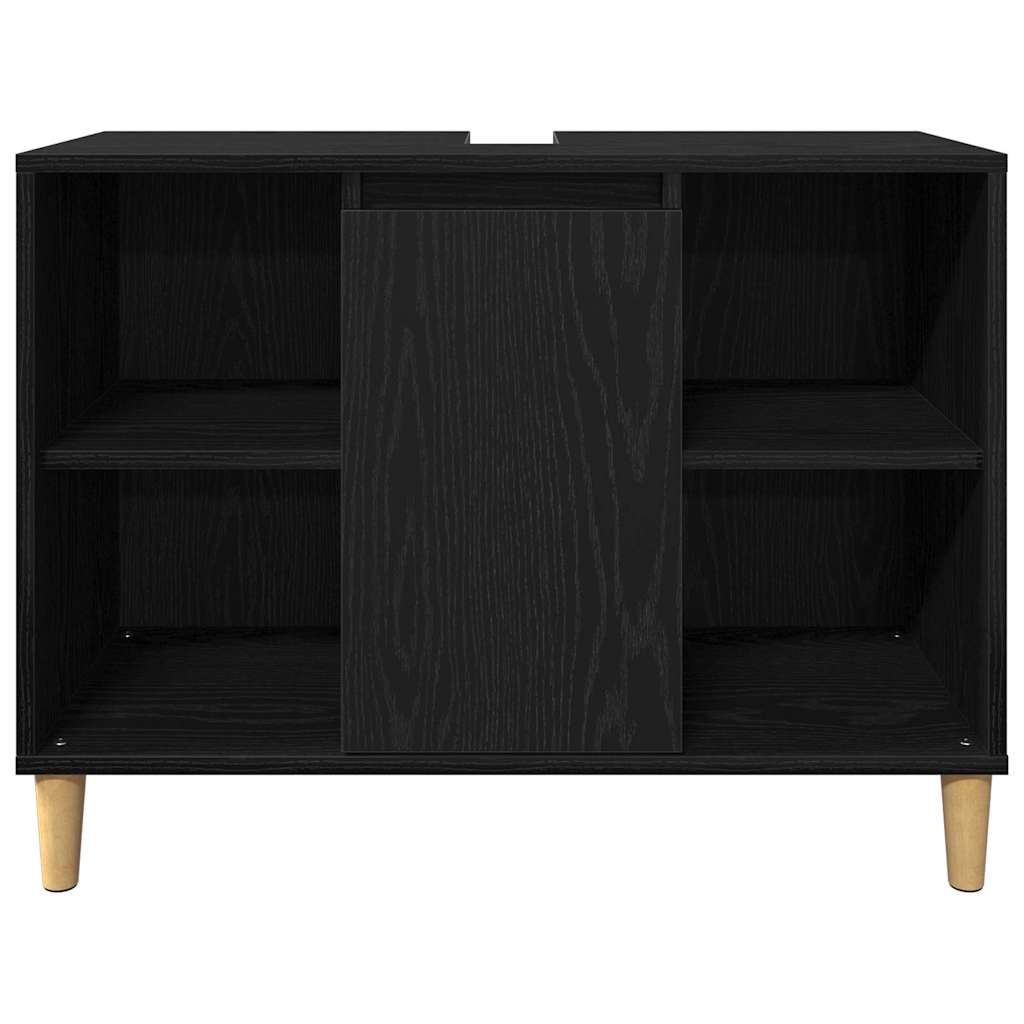 Badezimmermöbel Set 3 pcs Schwarz 60 x 30 x 60 cm Holzwerkstoff